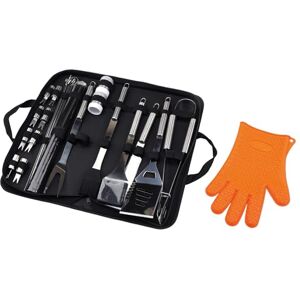 Amig Kit 28 Accessori per Barbecue 39 x 19 x 6 cm Acciaio Inossidabile Set Completo di Utensili Accessori Pratici e Presentazione Curata per Regalo MOD. Amig Kit 28 Accessori per Barbecue 39 x 19 x 6 cm Acciaio Inossidabile Set Completo di Utensili Accessori Pratici e Presentazione Curata per Regalo MOD.