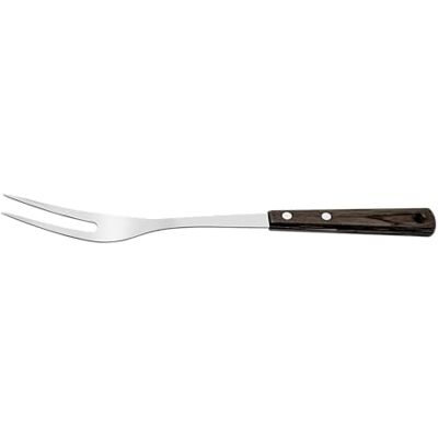Tramontina Forchetta da Intaglio in Acciaio Inox e Manico in Legno Trattato Polywood Castagno Tramontina Forchetta da Intaglio in Acciaio Inox e Manico in Legno Trattato Polywood Castagno