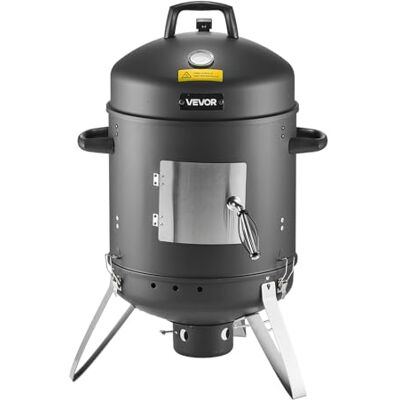 VEVOR Affumicatore a Carbone, Barbecue Verticale a Carbone da 406,4 mm, per Barbecue in Acciaio Rivestito con 2 Griglie, Termometro, Prese d'Aria e Cassetto Cenere Rimovibile, Ideale per Feste VEVOR Affumicatore a Carbone, Barbecue Verticale a Carbone da 406,4 mm, per Barbecue in Acciaio Rivestito con 2 Griglie, Termometro, Prese d'Aria e Cassetto Cenere Rimovibile, Ideale per Feste
