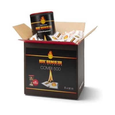 Burner Firestarter Inodore Accendisigari per barbecue, camino, stufa e caminetti, 500 bustine Burner Firestarter Inodore Accendisigari per barbecue, camino, stufa e caminetti, 500 bustine