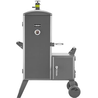 VEVOR Affumicatore Offset a Carbone per Barbecue in Acciaio Resistente con Focolare Laterale, con 6 Griglie Regolabili, Termometro e Prese d'Aria per Cucinare in Giardino o in Terrazza VEVOR Affumicatore Offset a Carbone per Barbecue in Acciaio Resistente con Focolare Laterale, con 6 Griglie Regolabili, Termometro e Prese d'Aria per Cucinare in Giardino o in Terrazza