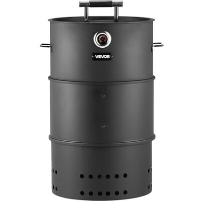 VEVOR Affumicatore a Carbone Barbecue Verticale a Carbone da 470 mm, per Barbecue in Acciaio Rivestito con 2 Griglie, Termometro, Asta di Sospensione e Ganci, Ideale per Feste, Cucina in Giardino VEVOR Affumicatore a Carbone Barbecue Verticale a Carbone da 470 mm, per Barbecue in Acciaio Rivestito con 2 Griglie, Termometro, Asta di Sospensione e Ganci, Ideale per Feste, Cucina in Giardino