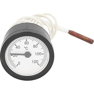 FEWB Termometro bimetallico, 0-120 ℃ Termometro di Tipo Rotondo Gas Termometro a Vapore con Cavo di Estensione per Acqua Calda, Caldaia e Tubi, Temperatura della griglia Tascabile per incubatori FEWB Termometro bimetallico, 0-120 ℃ Termometro di Tipo Rotondo Gas Termometro a Vapore con Cavo di Estensione per Acqua Calda, Caldaia e Tubi, Temperatura della griglia Tascabile per incubatori