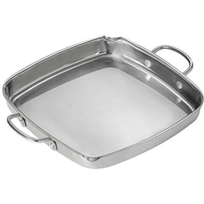 Dehner Padella per Verdure, ca. 35 x 28 x 4,8 cm, in Acciaio Inox, Argento Dehner Padella per Verdure, ca. 35 x 28 x 4,8 cm, in Acciaio Inox, Argento