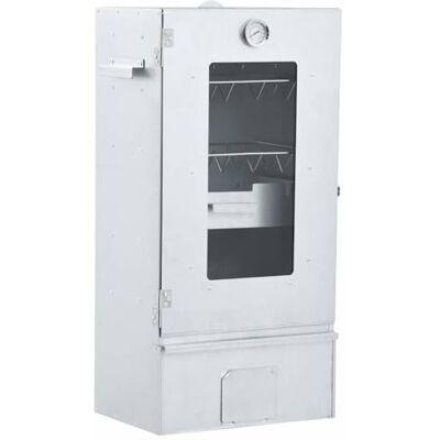 vidaXL Affumicatore e Forno BBQ con 1 kg di Trucioli e Cassetta Cenere Griglia per Esterni Braciere BBQ 44,5x29x83 cm in Acciaio Zincato vidaXL Affumicatore e Forno BBQ con 1 kg di Trucioli e Cassetta Cenere Griglia per Esterni Braciere BBQ 44,5x29x83 cm in Acciaio Zincato