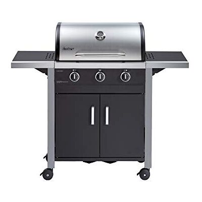 Enders Chicago Barbecue a Gas 3 fuochi, Grill BBQ da Esterno, Coperchio in acciaio inox a doppia parete con Termometro Integrato, Ripiani laterali richiudibili, per Balcone, Giardino # Enders Chicago Barbecue a Gas 3 fuochi, Grill BBQ da Esterno, Coperchio in acciaio inox a doppia parete con Termometro Integrato, Ripiani laterali richiudibili, per Balcone, Giardino #