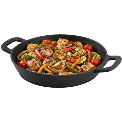 Amig Wok in Ghisa Ø31 cm Distribuzione Uniforme del Calore e Alta Resistenza Per Barbecue a Carbone o Gas Mod. AM38 Amig Wok in Ghisa Ø31 cm Distribuzione Uniforme del Calore e Alta Resistenza Per Barbecue a Carbone o Gas Mod. AM38