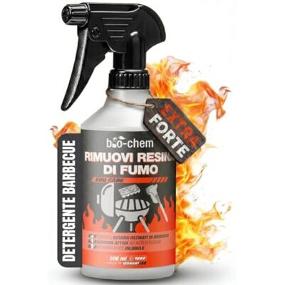 bio-chem Decapante per resina da fumo del barbecue 500ml Con flacone miscelatore e spugna Detergente sgrassante per resina di griglie Manutenzione del barbecue bio-chem Decapante per resina da fumo del barbecue 500ml Con flacone miscelatore e spugna Detergente sgrassante per resina di griglie Manutenzione del barbecue