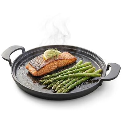 Amig Padella in Ghisa Ø31 cm Distribuzione Uniforme del Calore e Alta Resistenza Per Barbecue a Carbone o Gas Mod. AM39 Amig Padella in Ghisa Ø31 cm Distribuzione Uniforme del Calore e Alta Resistenza Per Barbecue a Carbone o Gas Mod. AM39
