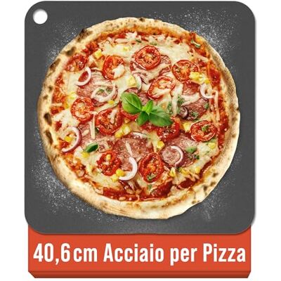 Chef Pomodoro Pietra Refrattaria in Acciaio, 40,6x40,6 cm Chef Pomodoro Pietra Refrattaria in Acciaio, 40,6x40,6 cm