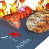 Kona Grill Mat Il Miglior Tappetino Per La Griglia Set di 2 Tappetini Antiaderenti Resistenti a 600 Gradi 7 Anni di Garanzia.