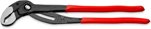 KNIPEX Cobra Xl Pinza Regolabile per Tubi e Dadi Bonderizzata Grigia, Rivestiti in Resina Sintetica 400 Mm (Confezione Self-Service/Blister)