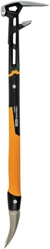 Fiskars Attrezzo di demolizione IsoCore L per diversi lavori di demolizione, Lunghezza: 75,3 cm, Peso: 2,6 g, Nero/Arancione,