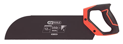 KS TOOLS Sega a pannello 350 mm, 2 angoli di taglio 12 tpi, impugnatura bimateriale, colore: Bianco
