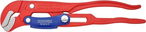 KNIPEX Giratubi con Ganasce ad "S" con Regolazione Rapida Rossa, Verniciata a Polvere 330 Mm