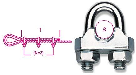 BETA Tools 8016 Fr5-Cerra Cabo Em Ferro Galvanizado