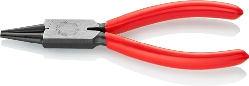 KNIPEX Pinza a Becchi Tondi Bonderizzata Nera, Rivestiti in Resina Sintetica 140 Mm 22 01 140