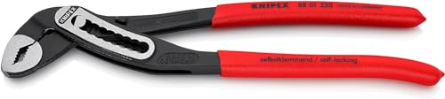 KNIPEX Alligator Pinza Regolabile per Tubi e Dadi Bonderizzata Nera, Rivestiti in Resina Sintetica Antiscivolo 250 Mm (Confezione Self-Service/Blister)