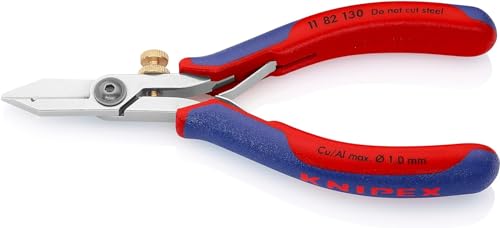 KNIPEX Cesoia spelacavi per elettronica rivestiti in materiale bicomponente 140 mm