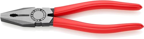 KNIPEX Pinza universale bonderizzata nera, rivestiti in resina sintetica 200 mm