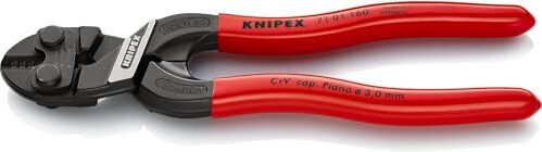 KNIPEX Cobolt S Tronchesi a Doppia Leva Bonderizzata Nera, Rivestiti in Resina Sintetica 160 Mm (Confezione Self-Service/Blister) 71 01 160 Sb