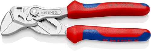 KNIPEX Pinza Chiave con Ganasce in Materiale Ruvido Cromata, Rivestiti in Materiale Bicomponente 150 Mm