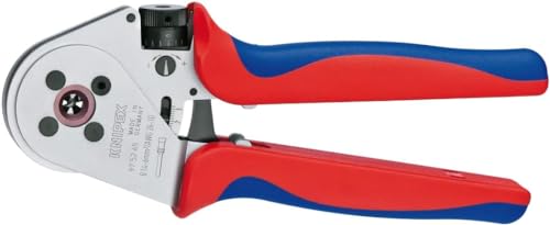 KNIPEX Pinza a Quattro Punzoni per Contatti Torniti Cromata, Rivestiti in Materiale Bicomponente 250 Mm