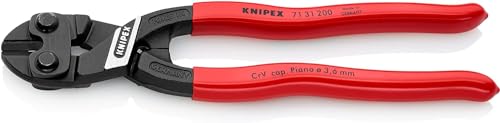 KNIPEX Cobolt Tronchese a Doppia Leva Bonderizzata Nera, Rivestiti in Resina Sintetica 200 Mm