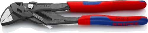 KNIPEX Pinze Chiave Pinza e Chiave in Un Unico Utensile Bonderizzata Grigia, Rivestiti in Materiale Bicomponente 250 Mm