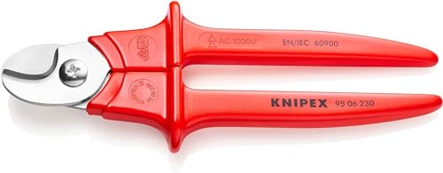 KNIPEX Cesoia per Cavi Manici Rivestiti in Resina Termoplastica Isolati, Rivestiti in Resina Termoplastica, Collaudati Vde 230 Mm