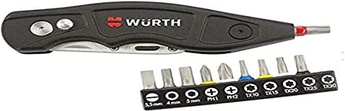 Wurth Innovativo Cutter in metallo pesante completo di custodia e inserti viti taglio croce torx