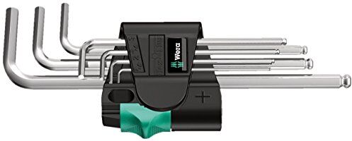 Wera , 950 PKL/7 SM N Assortimento di chiavi a L, metriche, cromate, 7 pezzi