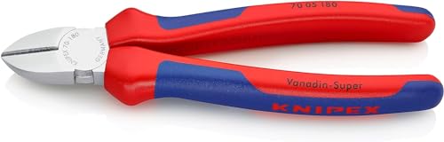 KNIPEX Tronchese Laterale per Meccanica Cromata, Rivestiti in Materiale Bicomponente 180 Mm