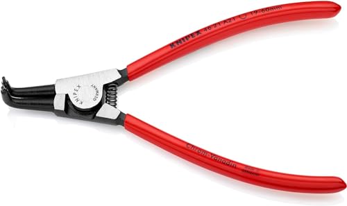 KNIPEX Pinza per Anelli di Sicurezza per Anelli di Sicurezza Esterni Su Alberi Bonderizzata Nera, Rivestiti in Resina Sintetica 170 Mm (Confezione Self-Service/Blister)