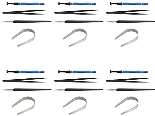 Generic 6 Set di Strumenti di Lubrificazione Del Kit di Pulizia Stazione/Porta Interruttore Della Spazzola Chiave Stem Tastiera Aggiornamento Sostituire Estrattore Pinzette