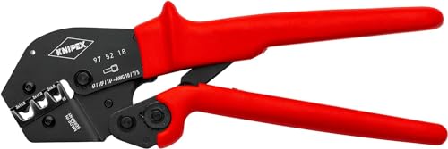 KNIPEX Pinza per Capicorda Anche per Impiego con Due Mani Brunita, Rivestiti in Resina Sintetica Antiscivolo 250 Mm 97 52 18