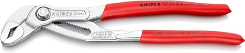 KNIPEX Cobra Pinza Regolabile di Nuova Generazione per Tubi e Dadi Cromata, Rivestiti in Resina Sintetica Antiscivolo 250 Mm