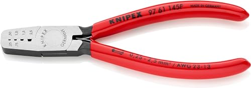 KNIPEX Pinza per Serrare Terminali a Bussola Rivestiti in Resina Sintetica 145 Mm 97 61 145 F