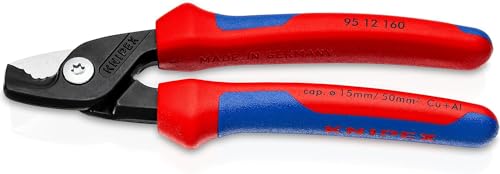 KNIPEX Stepcut Cesoia per Cavi Brunita, Rivestiti in Materiale Bicomponente 160 Mm