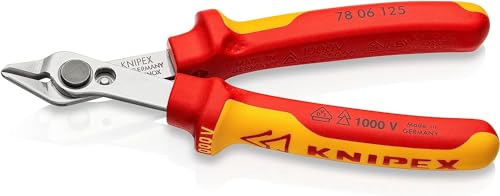 KNIPEX Electronic Super Knips Vde Isolati con Manici Rivestiti in Materiale Bicomponente, Collaudati Vde 125 Mm (Confezione Self-Service/Blister)