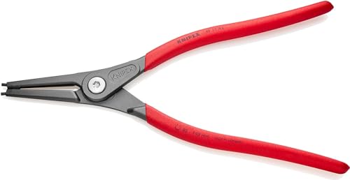 KNIPEX Pinza Di Precisione per Anelli Di Sicurezza per Anelli Di Sicurezza Esterni Su Alberi Bonderizzata Grigia, Rivestiti in Resina Sintetica Antiscivolo 320 Mm,