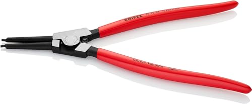 KNIPEX Pinza per Anelli di Sicurezza per Anelli di Sicurezza Esterni Su Alberi Bonderizzata Nera, Rivestiti in Resina Sintetica 320 Mm (Confezione Self-Service/Blister)