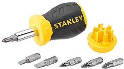 Stanley Cacciavite PortaInserti Magnetico, Set di 6 Inserti, Nano