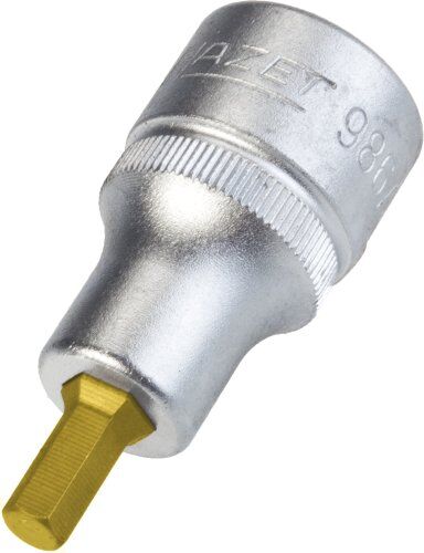 Hazet Inserto Chiave a Bussola per Giraviti, Oro, Attacco Quadro, Cavo, 12.5 mm 1/2 di Pollice