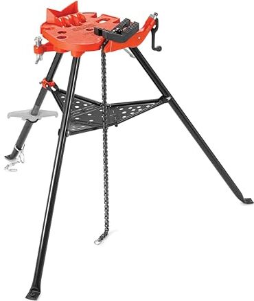 RIDGID Cavalletto con morsa a catena portatile TRISTAND modello 460-12, morsa per tubi da 3 mm a 300 mm