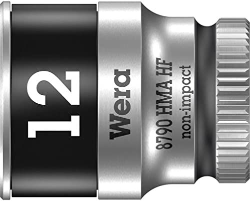 Wera 8790 HMA HF Bussola per cricchetto Zyklop con attacco da 1/4" con ritegno vite, 12,0 mm