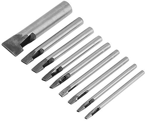 Walfront 2mm 9pcs Punzone per Fori in Pelle, Cuoio Ovale Forma Foro Punch Kit Cutter Hollow DIY Tool