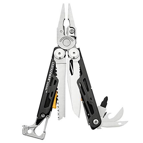 Leatherman Signal, attrezzo multifunzione per uso outdoor, stainless steel. con Fodero Nylon