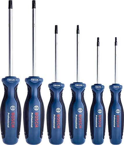 Bosch Set di Cacciaviti Torx da 6 Pz. (Torx, Acciaio S2)