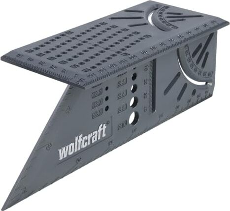 wolfcraft Squadra 3D I  I Per La Lavorazione Di Pezzi Tridimensionali,Grigio, in Plastica, ‎21.2 x 6.2 x 7.4 cm, 120 grammi